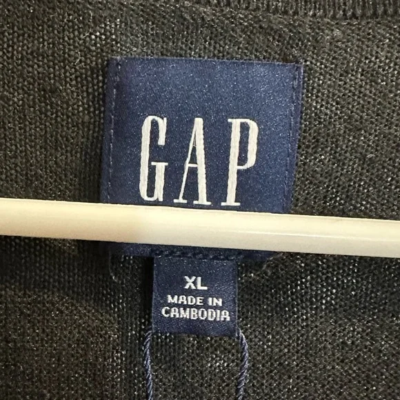 GAP Black Linen Blend Cardigan Sweater XXL - Picture 3 of 5